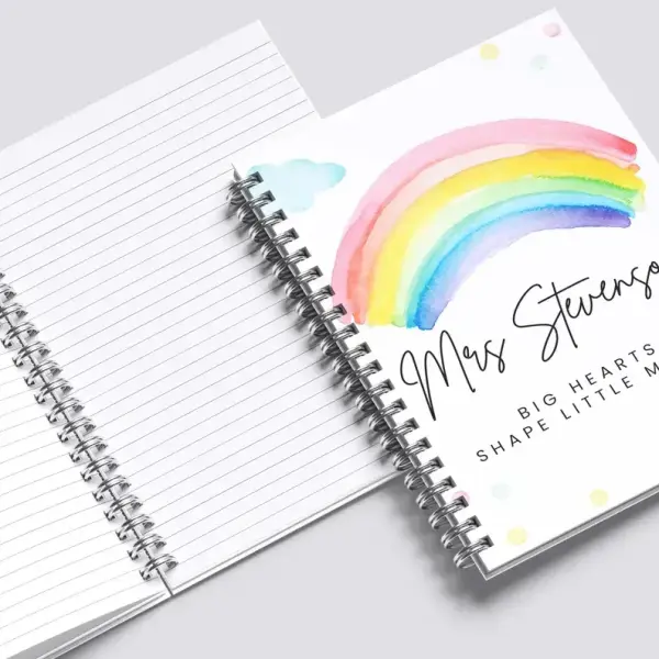 A5 Notebook - Big Hearts Shape Little Minds - Personalised Teacher Gift