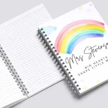 A5 Notebook - Big Hearts Shape Little Minds - Personalised Teacher Gift