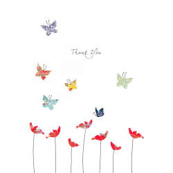 Holy Mackerel anemones thank you card - designed by Eloise Hall - 15.7 x 11cm and blank inside