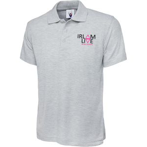 Iralm Live - Embroidered Polo Shirt - Grey