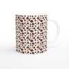 Coffee Bean Pattern Mug - Ceramic White