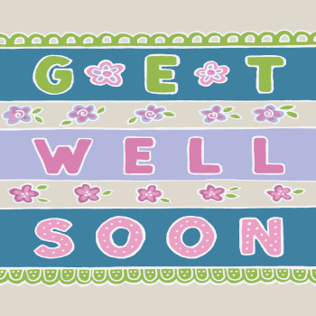 Holy Mackerel Get well soon card - comes with a gorgeous decorated envelope - 12 x 17cm and blank inside