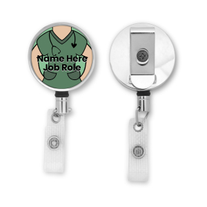 Personalised Metal ID Reel - Green Scrubs