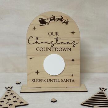 Reusable Christmas Countdown / Children's Christmas Countdown / Sleeps Until Santa / December Countdown