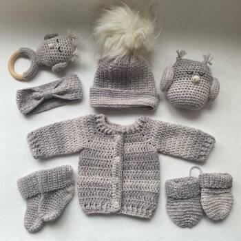 Crochet baby gift set
