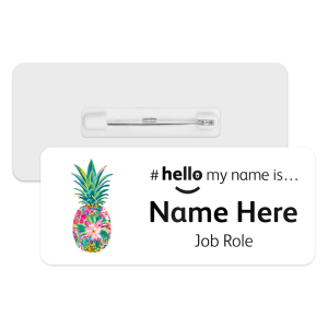 #hello my name is... Name Badge - Floral Summer Pineapple