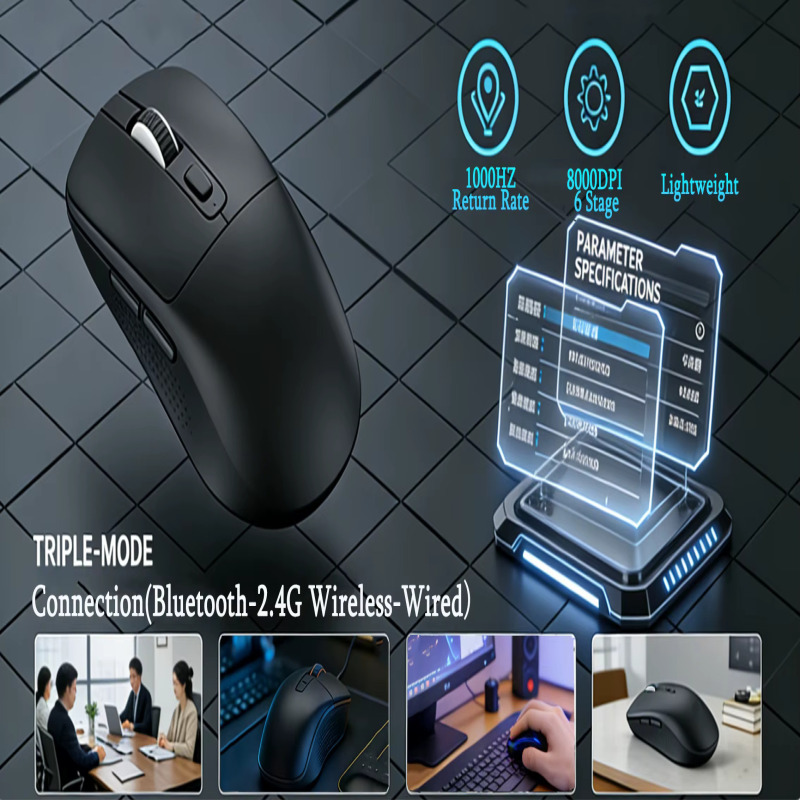 Wireless Mouse Silent Mouse 2.4G Portable Mobile Optical Office Mouse Adjustable