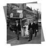 London Wedding - vintage black and white themed card featuring a wedding in London - 12.6 x 17.7cm and blank inside - made in the UK