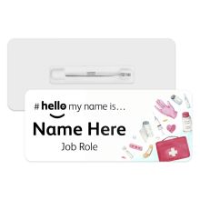 #hello my name is... Name Badge - Watercolour Medical Corner