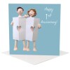 1st to 5th Anniversary Card Pack - Fun Wedding Anniversary Cards - Polymer Clay Art by Erica Sturla - Made in the UK