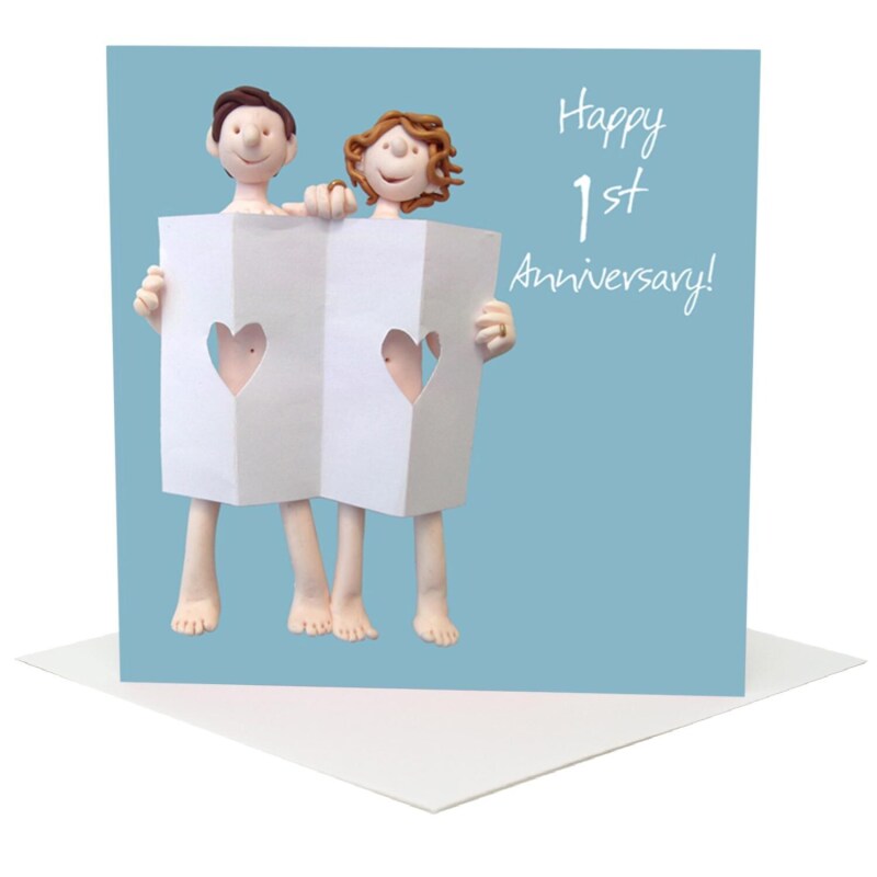 1st to 5th Anniversary Card Pack - Fun Wedding Anniversary Cards - Polymer Clay Art by Erica Sturla - Made in the UK