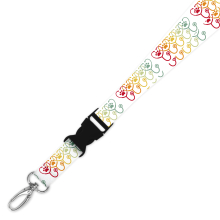 Double Breakaway Lanyard - Rainbow Paw Print Stethoscopes
