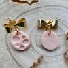 Handmade Polymer Clay Easter Egg Earrings: Pastel Spring earrings - ball studs