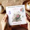 Personalised 60th Birthday Card for Auntie - Floral Book Design with Butterflies & Balloons - Smooth No Message - Custom Add to Notes