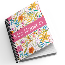 Personalised A5 Notebook - Bright Floral