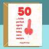 Funny 50th Birthday Card - Cheeky Card for Someone Turning 50 years old - For Him or For Her - Can be personalised inside - Large or Small - Blank inside - Large