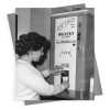 Whisky on tap - vintage black and white themed card  - 12.6 x 17.7cm and blank inside - made in the UK