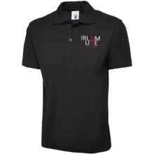 Iralm Live - Embroidered Polo Shirt - Black