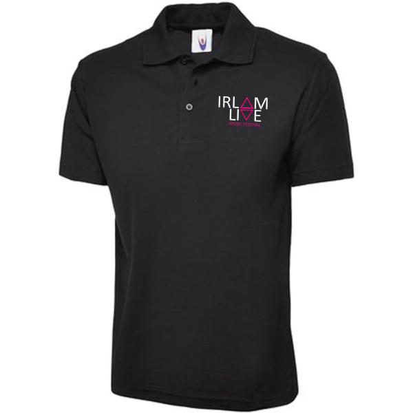 Iralm Live - Embroidered Polo Shirt - Black