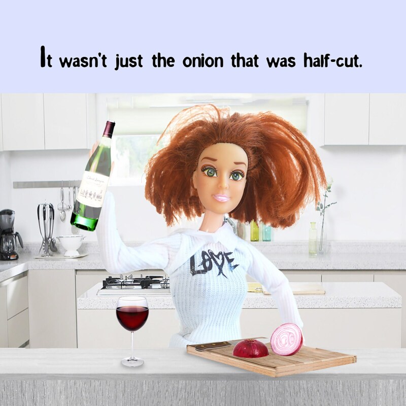 Doll Coaster | Half-cut | Funny coaster for her | drink | Wine coaster | tea | coffee | gift