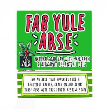 Fab Yule Arse Christmas Soap | Mandarin & Bergamot | Funny Gift | Vegan | Secret Santa |