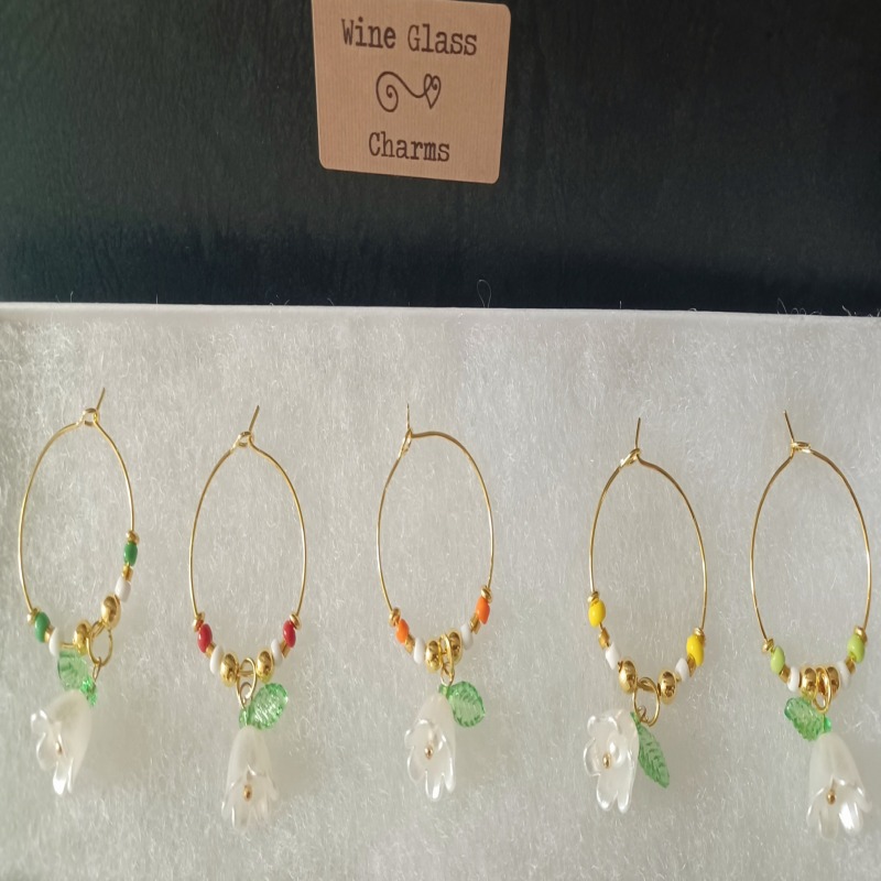 Wine Glass Charms Lily of the Valley