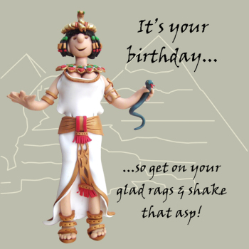 Shake That Asp Funny Olde Worlde Birthday Card Erica Sturla Greeting Cards