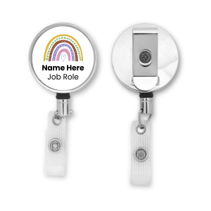 Personalised Metal ID Reel - Boho Rainbows - Boho Rainbow 8