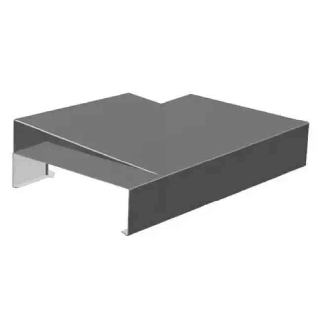 Aluminium Sloping Roof Cappings Tee Junctions - Mill (Unfinished) - 182mm - Left Hand