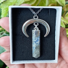 Sodalite moon necklace