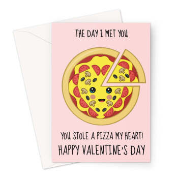 Pizza My Heart Valentine's Card