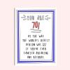 70th Birthday Card | Funny 70th Birthday Card | Birthday Card | Seventieth Birthday | 70th | 70