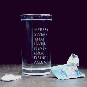 Holy Mackerel never drink again retro themed blank greeting card for him or her - designed by Andy Poplar - 15cm square and blank inside for your message