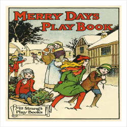 Merry Days Play Book - a 17.5 x 12.5cm Christmas Card from Holy Mackerel's Alternative Image Range of Festive Designs.