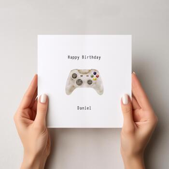 Personalised Gamer Birthday Card