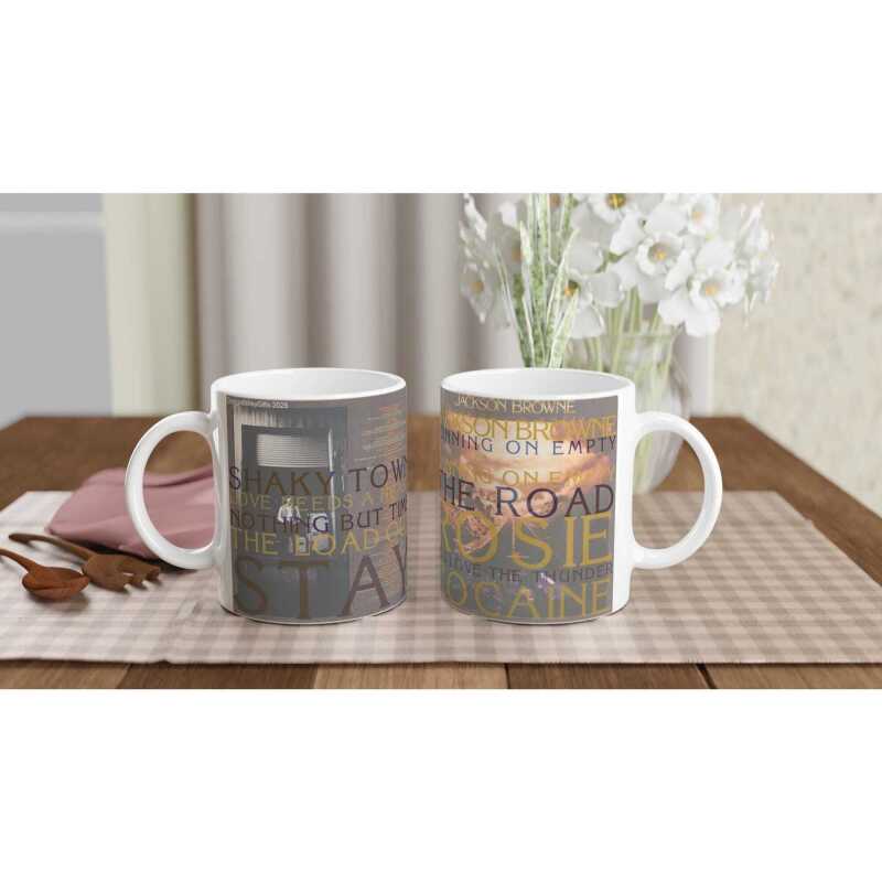 Jackson Browne Running On Empty Track Mug