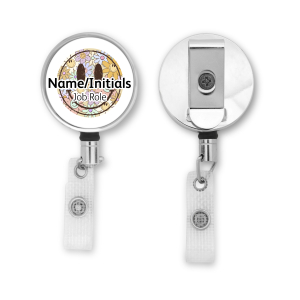 Personalised Metal ID Reel - Boho Smiley Face