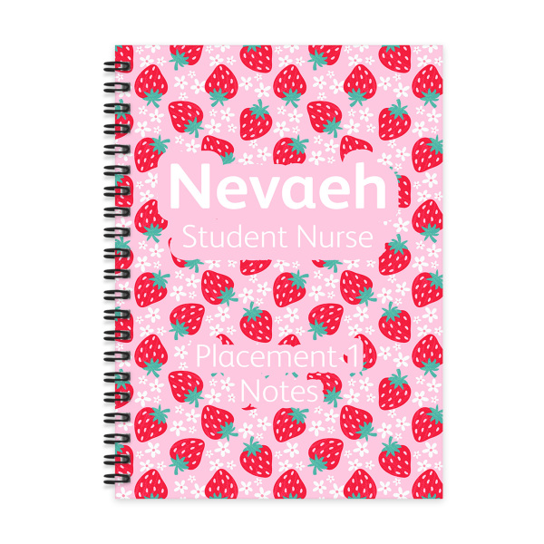 Personalised A5 Notebook - Summer Strawberries