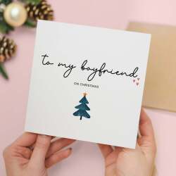 Boyfriend Christmas Card, For Him, Recycled Card, Unique Christmas Card, Boyfriend Gift, Eco-Friendly Card