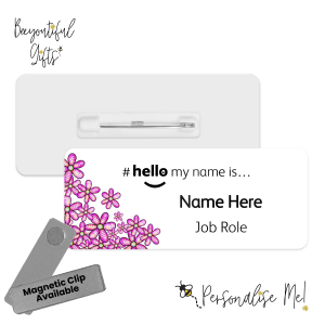 Name Badge - Floral Doodle Corner #hello my name is... - Design 5