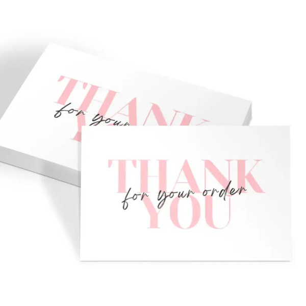 Small Business Thank You Cards - Thank You For Your Order - Sample