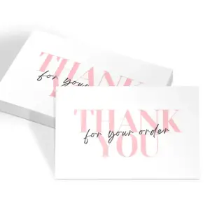 Small Business Thank You Cards - Thank You For Your Order - Pack of 1,000