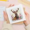 Notelet Card of a Stag For Anyone Any Occasion Card For Her or For Him Card For Birthday or Easter Card Thank You Card - Square (5.5x5.5) / Blank Inside