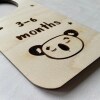 Set of 5 Wooden Baby Wardrobe Dividers / Newborn to 12 Months | Nursery Wardrobe Organisation /