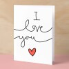 Anniversary or Valentine's Card for Her Anniversary Card for Wife Valentines Day Card For Husband Boyfriend or Girlfriend I Love You - Large (5x7) / Blank Message