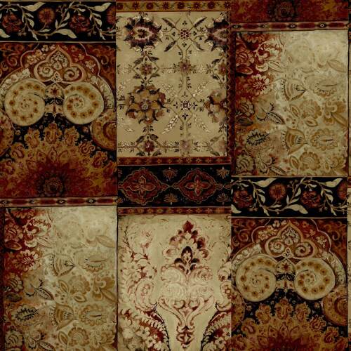 PASHMINA - CRIMSON/BEIGE