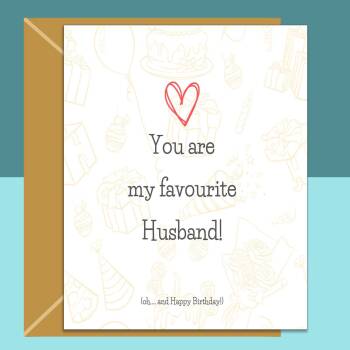 Funny Husband Birthday Card Birthday Card - Can be personalised - Ideal for Husband - Custom Card