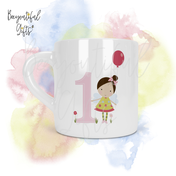 Personalised Fairies 1st Birthday Number Smug Mug® (6oz)