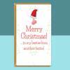 Funny Bestie Christmas Card - Personalised Best Friend Xmas Card - Ideal rude card for your mate - Blank inside - Regular