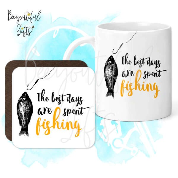 Mug & Coaster Set - The Best Days Are Spent Fishing